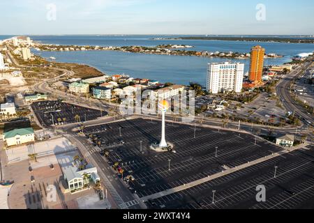 Images of the Pensacola Beach Water Tower. Located in Pensacola Beach, Florida, United States. The water tower is an iconic symbol of Pensacola.  ©Pau Stock Photo