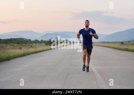 A dedicated marathon runner pushes himself to the limit in training ...