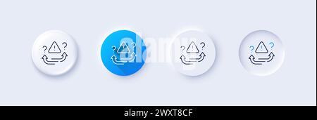 Attention line icon. Important choice sign. Line icons. Vector Stock Vector