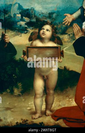 Detail of the Foligno Madonna, painting by Italian artist Raphael, 16th century Stock Photo