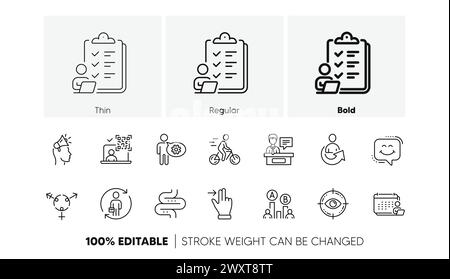 Exhibitors, Replacement and Smile chat line icons. For web app, printing. Line icons. Vector Stock Vector