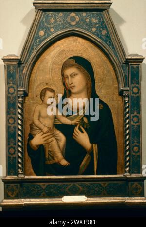 Madonna and Child, painting by Italian artist Giotto di Buondone, 13th century Stock Photo