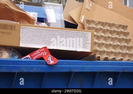 container for recycling paper Stock Photo