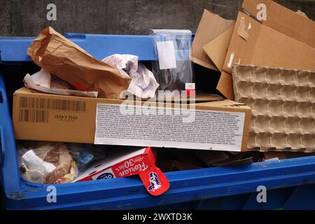 container for recycling paper Stock Photo