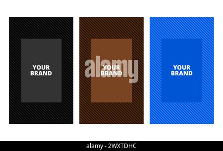 line patterned template design. banner for product branding Stock Vector