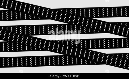 road tracks with texture. patterned black line Stock Vector