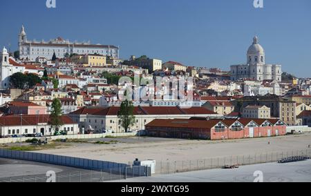 The cruise ship terminal on the river Tagus in Lisbon, Portugal. Stock Photo