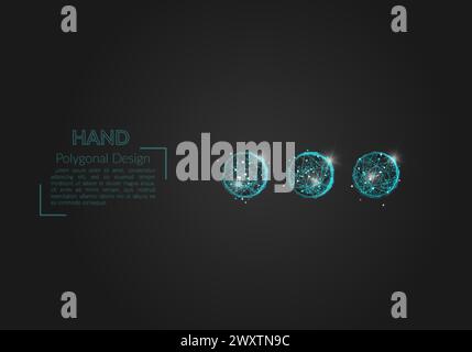 Abstract isolated blue image of a dot sign. Polygonal illustration looks like stars in the blask night sky in spase or flying glass shards. Digital de Stock Vector