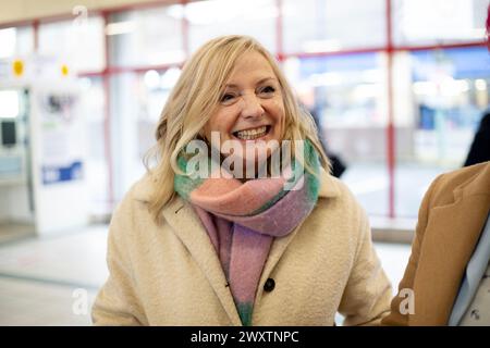 Mayor of West Yorkshire Tracy Brabin at Dewsbury Bus Station in West Yorkshire. Stock Photo