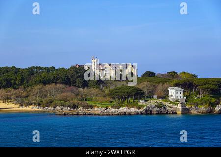 The Palacio de la Magdalena, Magdalena Palace, Santander, port city in Cantabria, Northern Spain Stock Photo