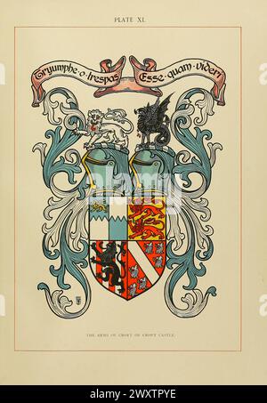 The Arms of Croft of The Arms of Croft of Croft Castle. From The art of heraldry : an encyclopædia of armory by Fox-Davies, Arthur Charles Stock Photo