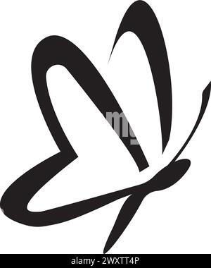 Butterfly icon logo, vector design illustration Stock Vector