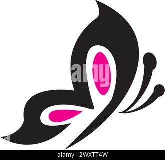 Butterfly icon logo, vector design illustration Stock Vector