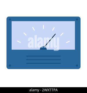 Electric ammeter device. Electrician tools, electrician supplies flat vector illustration Stock Vector
