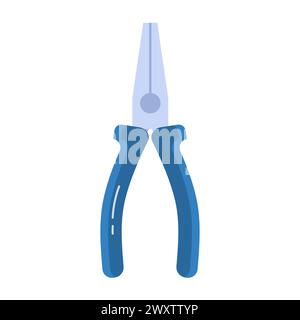 Combination pliers tool. Electrician tools, electrician supplies flat vector illustration Stock Vector