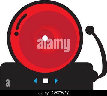 Vector Alarm bell logo icon template vector illustration design Stock Vector