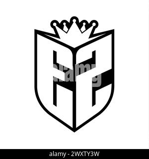 EZ Logo monogram shield sharp half round shape vector images design ...