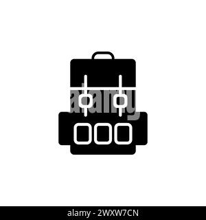 Sport Backpack flat vector icon. Simple solid symbol isolated on white background Stock Vector