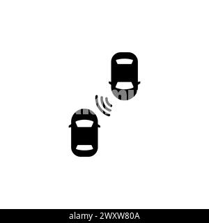 Car Safety System flat vector icon. Simple solid symbol isolated on white background Stock Vector