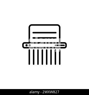 Paper Shredder flat vector icon. Simple solid symbol isolated on white background Stock Vector