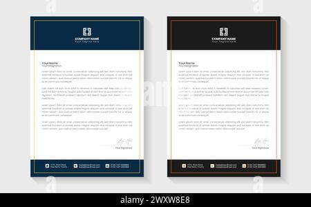 Modern Creative Clean business style letterhead bundle of your corporate project design. Set to print. modern business letterhead in abstract design. Stock Vector