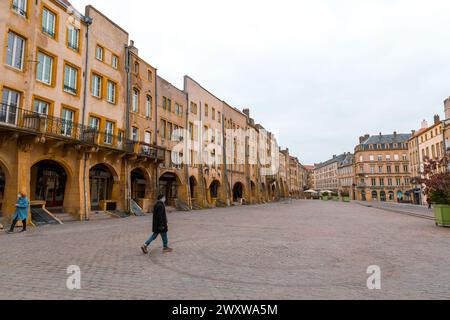 Metz, France - January 23, 2022: Place Saint-Louis is a square located in Metz in the French department of Moselle, Grand-Est, France. Stock Photo