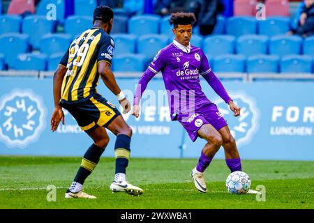 ARNHEM, 02-03-2024, Stadium Gelredome, football, Dutch eredivisie, season 2023/2024, during the match Vitesse - Sparta, Sparta Rotterdam player Charles Andreas Brym Credit: Pro Shots/Alamy Live News Stock Photo