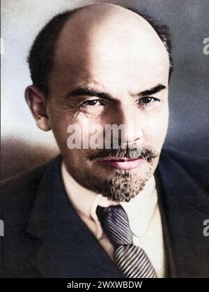 VLADIMIR LENIN (1870-1924) Russian revolutionary about 1920 Stock Photo