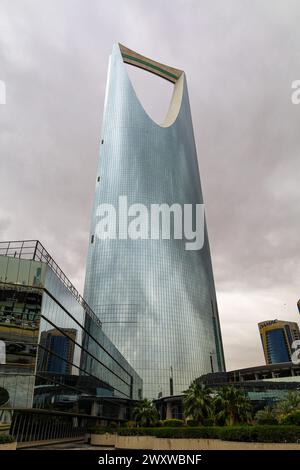 Riyadh, Saudi Arabia - April 1 2024, Kingdom Tower Al Mamlaka business ...