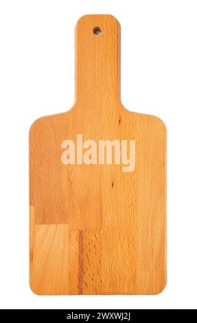 Wooden cutting board isolated on white background Stock Photo