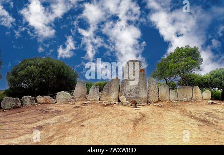 Italy Sardinia Arzachena Tomb of Giants Li Lolghi Stock Photo