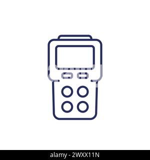 gas detector line icon, vector Stock Vector