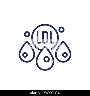 LDL Cholesterol icon, line vector Stock Vector