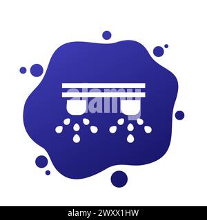 water sprinklers icon, vector pictogram Stock Vector