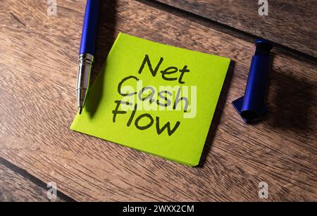 Net Cash Flow is shown using a text Stock Photo