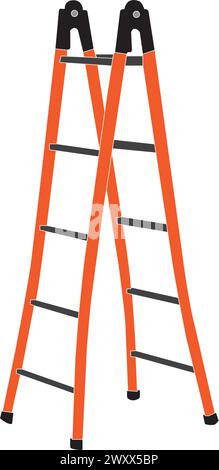 Folding ladder icon vector illustration symbol design Stock Vector