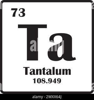 Tantalum atomic icon, vector illustration symbol design Stock Vector