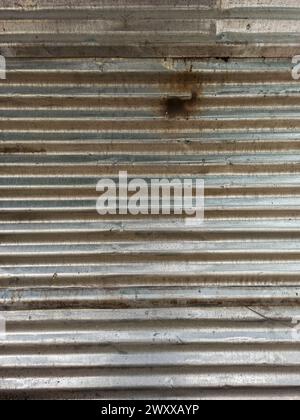 Corrugated roof sheet, roof tile metal background and texture surface Stock Photo