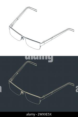 Stylized vector illustrations of a glasses Stock Vector Image & Art - Alamy