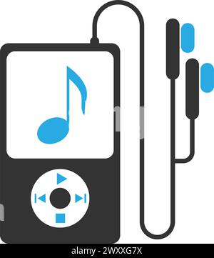 Music player icon design template Stock Vector