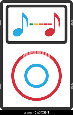 Music player icon design template Stock Vector