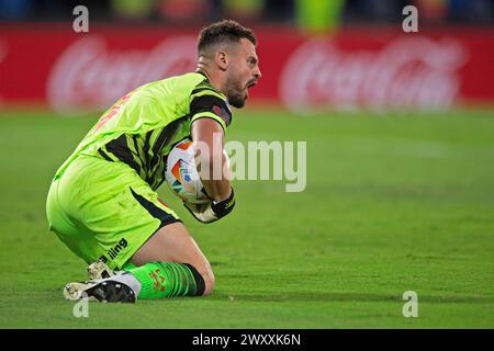 2nd April 2024: Estádio Mario Alberto Kempes, Córdoba, Argentina: Ignacio Chicco of Belgrano, during Belgrano and Internacional, 1st round of group c of Copa Sul-America 2024 Stock Photo