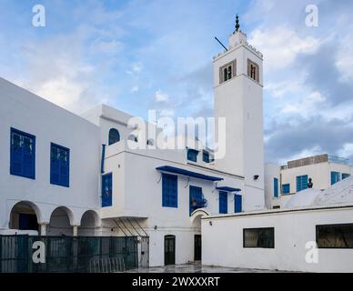 Detail of Sidi Bou Said, a picturesque town and popular tourist attraction situated in northern Tunisia, approximately 20 km northeast of Tunis Stock Photo