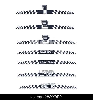 Racing. A sample of the design of the team of racers, fans. A template for a print on a T-shirt, clothes and souvenirs. Design of typography, banner p Stock Vector
