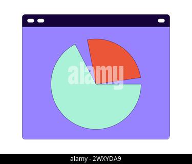 Pie Chart Segments 2d Linear Cartoon Object Stock Vector Image & Art 