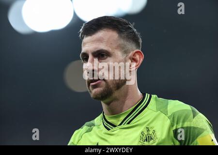 Martin Dúbravka of Newcastle United during the Premier League match Newcastle United vs Everton at St. James's Park, Newcastle, United Kingdom, 2nd April 2024  (Photo by Mark Cosgrove/News Images) Stock Photo