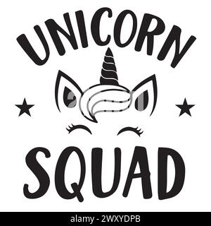 Unicorn Squad Inspirational Quotes Motivational Typography Lettering 