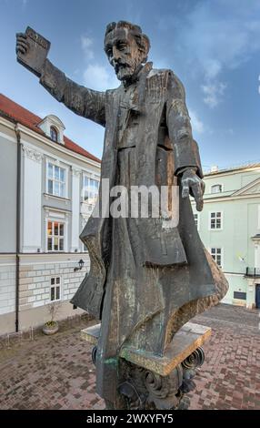 Monument of Piotr Skarga, Maria Magdalena Square, Grodzka Street, Krakow, Poland Stock Photo