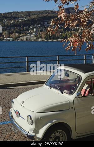 Fiat 500 in Lake Como Stock Photo - Alamy