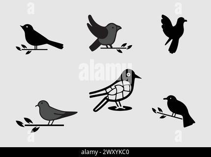 Cuckoo minimal icon illustration design Stock Vector